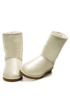 Купить UGG Classic Short Leather WHITE (Н355) В Украине