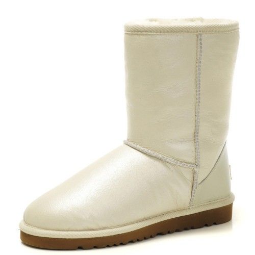UGG Classic Short Leather WHITE (Н355)