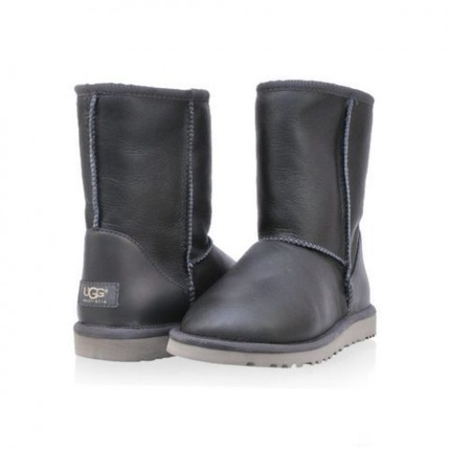 UGG Classic Short Leather Серые