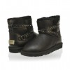 Купить UGG Classic Mini Emersen Шкіра Чорні в Украине