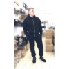 Купить Мужской теплый костюм UGG Zip Merino Black Черный на молнии, высокое горло в Украине