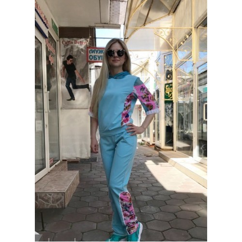 Купить Женский летний прогулочный костюм Colors of California бирюзовый в Украине