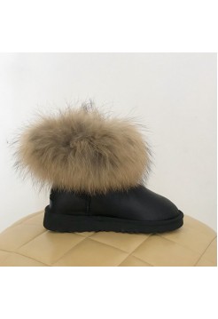 Купить UGG Classic Mini Fur Fox Black В Украине